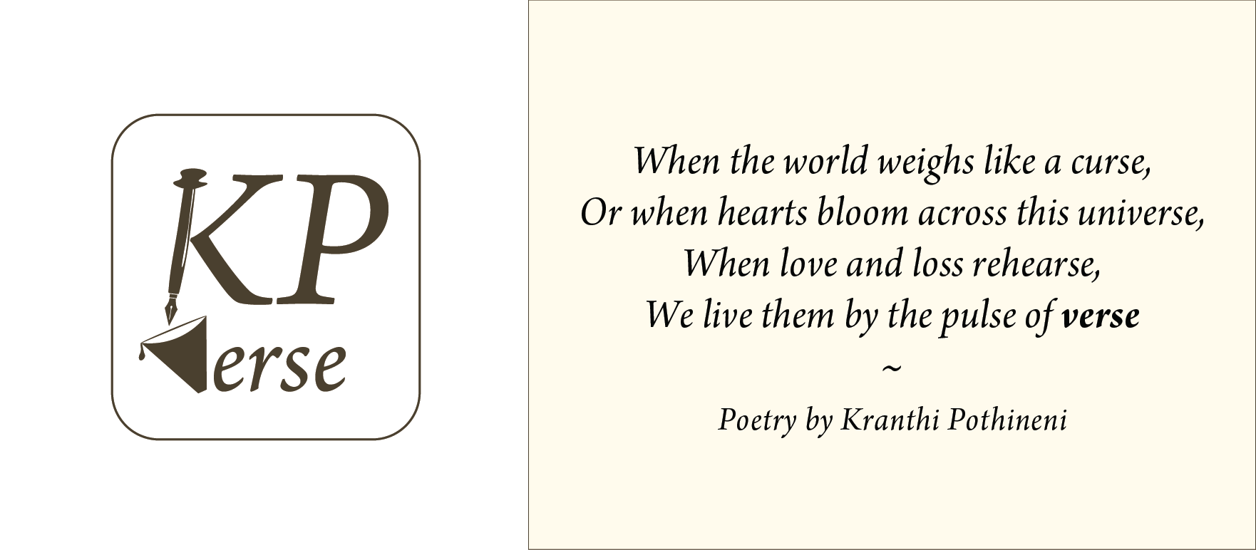 KP Verse — Poetry by Kranthi Pothineni